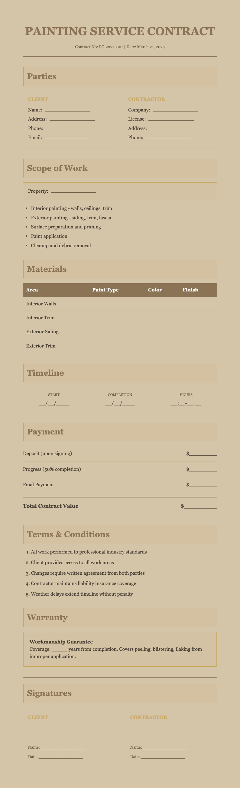 Paper Texture painting contract